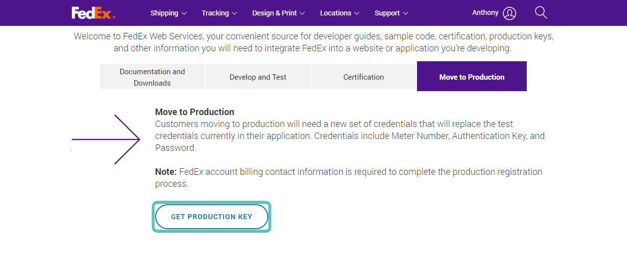 How to Set your FedEx Meter Number and Authentication Key and Password