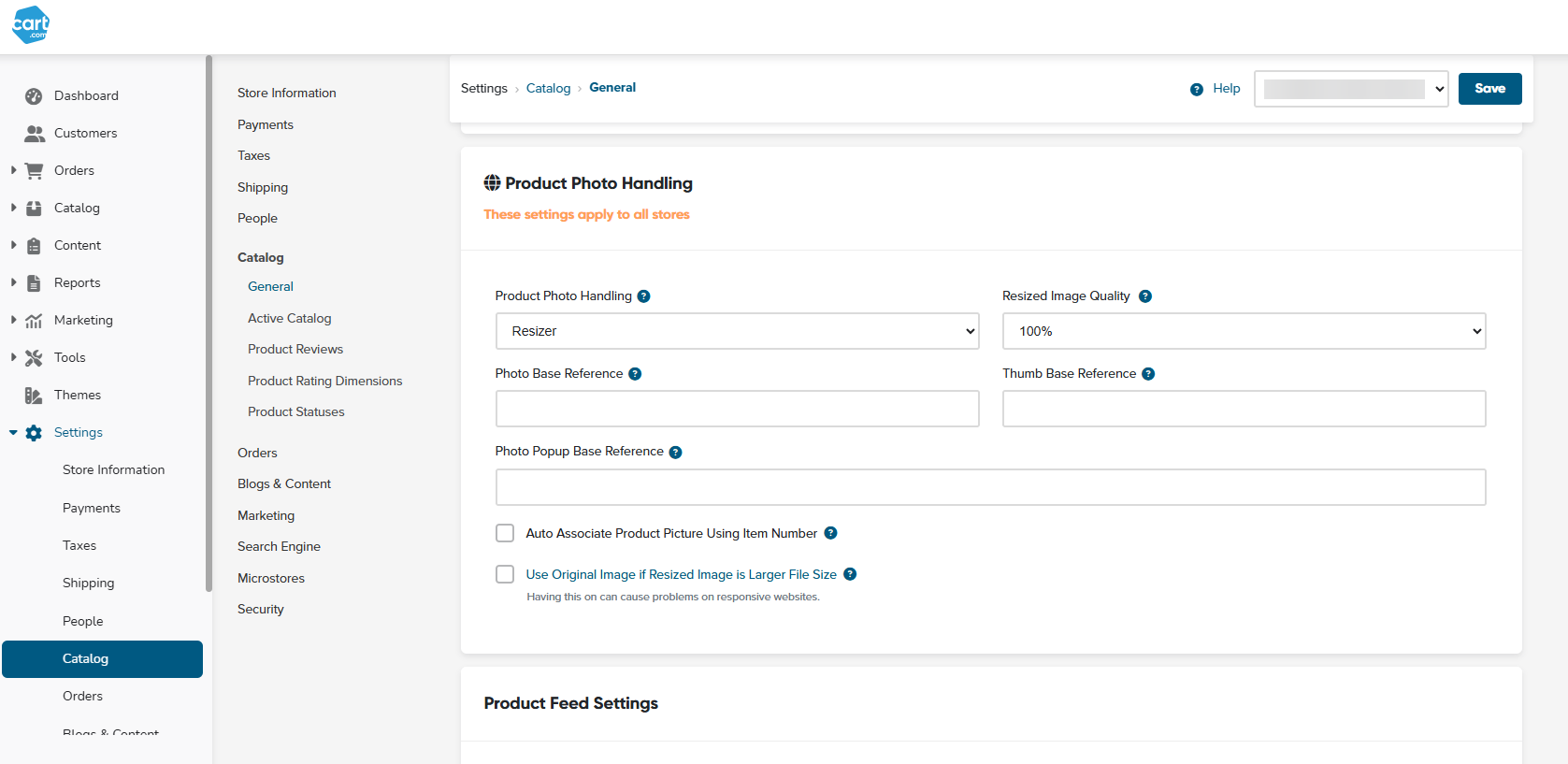 Product Photo Handling settings screenshot