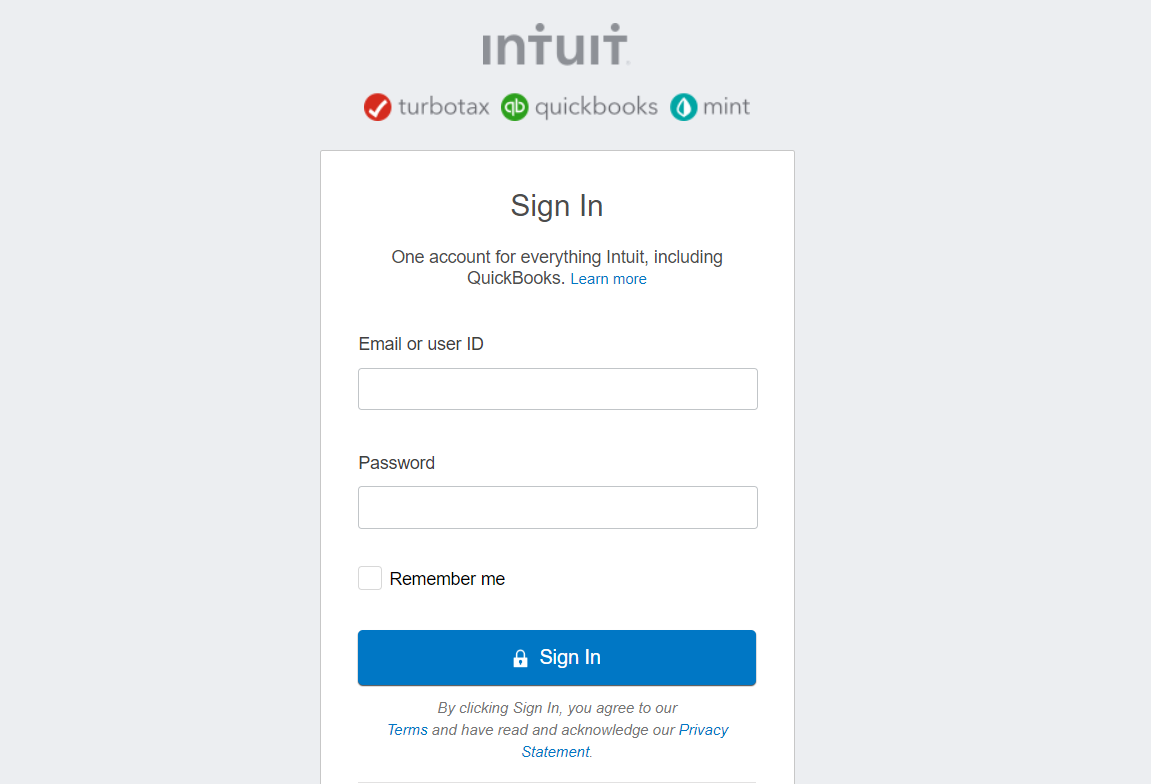 intuit quickbooks online login